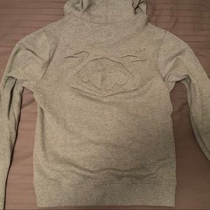 Nasty pig grey hoodie with thumb holes